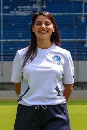 Sarah Saliba; Karlsruhe SC Teammanager GER, Karlsruher SC, Fussball, 2. Bundesliga, Portraetermin 2024 2025, 18.07.2024 GER, Karlsruher SC, Fussball, 2. Bundesliga, Portraetermin 2024 2025, 18.07.2024 Karlsruhe Copyright: xEibner-Pressefoto JanxPrihodax EP_JPA