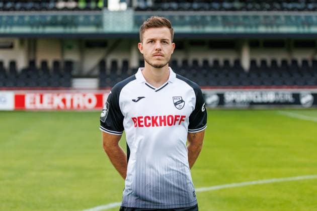 Patrick Kammerbauer; SC Verl; 3.Liga, Porträttermin 2024 2025 GER, Portraettermin SC Verl, Fussball, 3. Liga, Spielzeit 2024 2025, 21.07.2024 DFL Regulations prohibit any use of photographers as image sequences and or quasi-video. GER, Portraettermin SC Verl, Fussball, 3. Liga, Spielzeit 2024 2025, 21.07.2024 Verl Copyright: xJanxStrohdiekx JSK