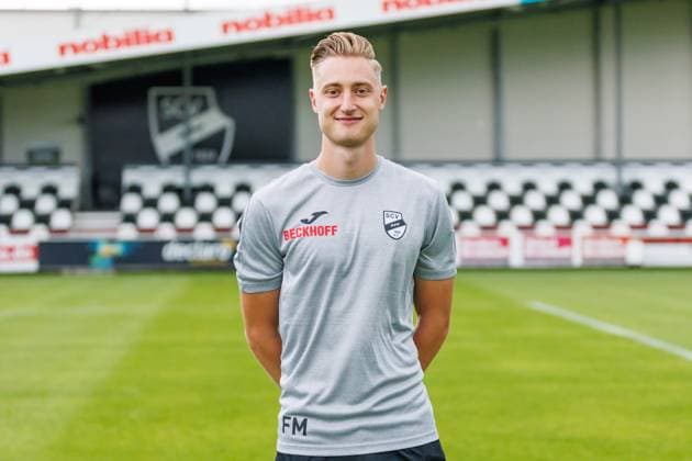 Torwarttrainer Fynn Mueller; SC Verl; 3.Liga, Porträttermin 2024 2025 GER, Portraettermin SC Verl, Fussball, 3. Liga, Spielzeit 2024 2025, 21.07.2024 DFL Regulations prohibit any use of photographers as image sequences and or quasi-video. GER, Portraettermin SC Verl, Fussball, 3. Liga, Spielzeit 2024 2025, 21.07.2024 Verl Copyright: xJanxStrohdiekx JSK