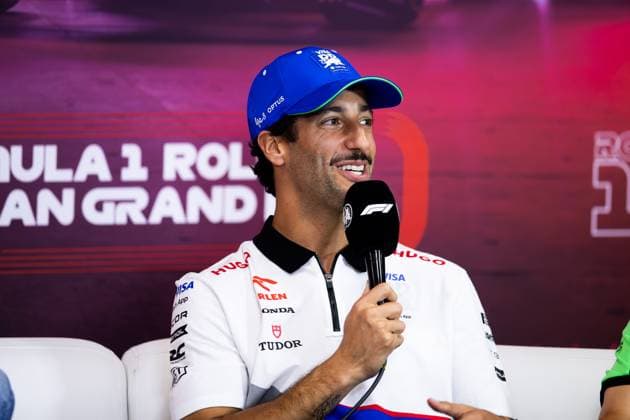 RICCIARDO Daniel (aus), Visa Cash App RB F1 Team VCARB 01, portrait press conference, PK, Pressekonferenz during the Formula 1 Rolex Belgian Grand Prix 2024, 14th round of the 2024 Formula One World Championship, WM, Weltmeisterschaft from July 26 to 28, 2024 on the Circuit de Spa-Francorchamps, in Stavelot, Belgium - F1 - BELGIAN GRAND PRIX 2024 DPPI Panoramic 240725_R14_BELGIO_DP__F_18173.CR2 -Aprimorado-NR