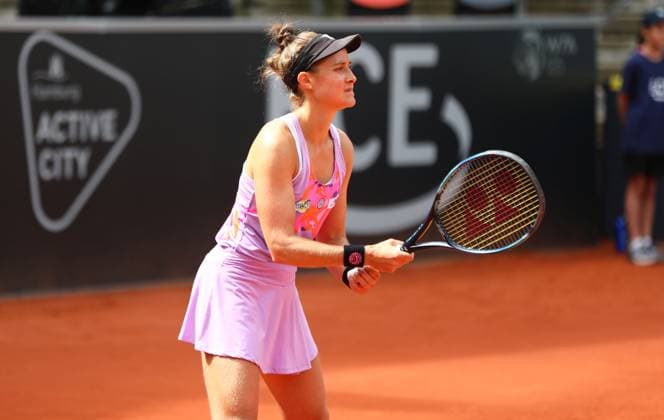 05.08.2024, xcex, GER, Hamburg, Rothenbaum, Central Court, Tennis, Damentennis, WTA, Tennis Damen 125, ECE Ladies Hamburg Open, Marie Benoit (BEL)