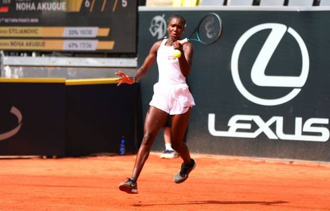 05.08.2024, xcex, GER, Hamburg, Rothenbaum, Central Court, Tennis, Damentennis, WTA, Tennis Damen 125, ECE Ladies Hamburg Open, Noma Noha Akugue (GER)