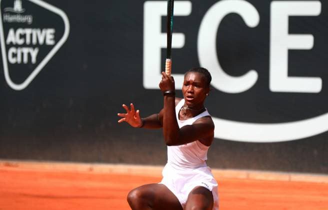 05.08.2024, xcex, GER, Hamburg, Rothenbaum, Central Court, Tennis, Damentennis, WTA, Tennis Damen 125, ECE Ladies Hamburg Open, Noma Noha Akugue (GER)