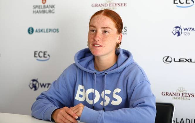 05.08.2024, xcex, GER, Hamburg, Rothenbaum, Central Court, Tennis, Damentennis, WTA, Tennis Damen 125, ECE Ladies Hamburg Open, Ella Seidel (GER) im Interview