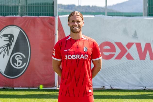 Lucas Hoeler; SC Freiburg, 09; GER, SC Freiburg, 1.BL, Portraettermin 2024 2025, 08.08.2024, GER, SC Freiburg, 1.BL, Portraettermin 2024 2025, 08.08.2024 Freiburg Copyright: xEibner-Pressefoto WolfgangxFrankx EP_WFK