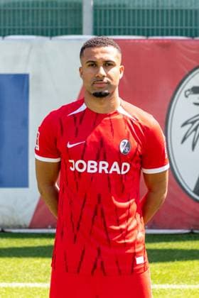 Daniel-Kofi Kyereh; SC Freiburg, 11; GER, SC Freiburg, 1.BL, Portraettermin 2024 2025, 08.08.2024, GER, SC Freiburg, 1.BL, Portraettermin 2024 2025, 08.08.2024 Freiburg Copyright: xEibner-Pressefoto WolfgangxFrankx EP_WFK