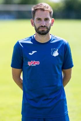 Theodoros Dedes (Trainer, Cheftrainer, TSG), Einzelbild, Einzelfoto, Aktion, Action, Porträt, Portrait, 29.07.2024, St.Leon-Rot (Deutschland), Fussball, Frauen, TSG 1899 Hoffenheim Porträttermin 2024 25