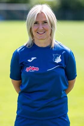 Renata Szabjan (Betreuerin, TSG), Einzelbild, Einzelfoto, Aktion, Action, Porträt, Portrait, 29.07.2024, St.Leon-Rot (Deutschland), Fussball, Frauen, TSG 1899 Hoffenheim Porträttermin 2024 25