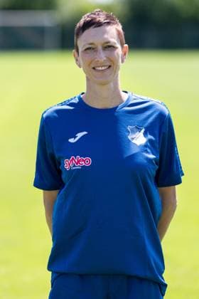 Dr. Jutta Bletzer (Mannschaftsärztin, TSG 1899 Hoffenheim), Einzelbild, Einzelfoto, Aktion, Action, Porträt, Portrait, 29.07.2024, St.Leon-Rot (Deutschland), Fussball, Frauen, TSG 1899 Hoffenheim Porträttermin 2024 25