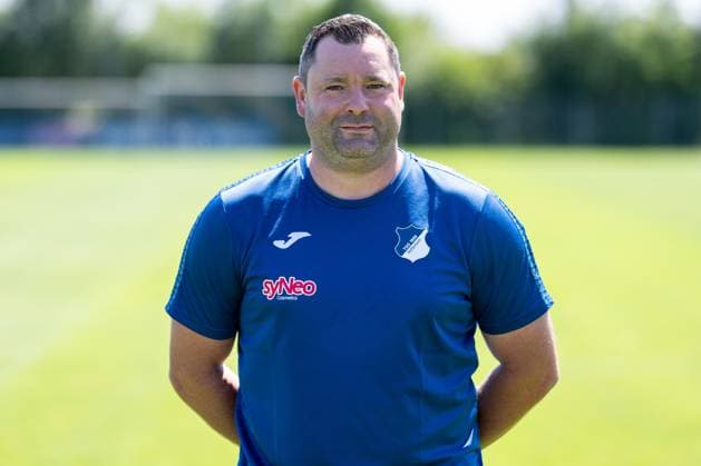 Kai Schwaiger (Torwarttrainer, TSG), Einzelbild, Einzelfoto, Aktion, Action, Porträt, Portrait, 29.07.2024, St.Leon-Rot (Deutschland), Fussball, Frauen, TSG 1899 Hoffenheim Porträttermin 2024 25