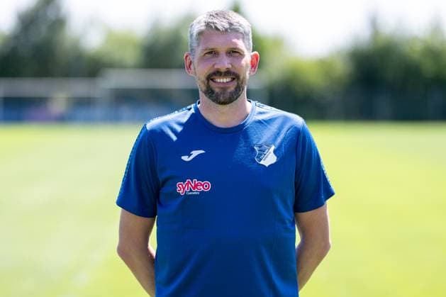 Sven Kienzle (Physiotherapeut, TSG), Einzelbild, Einzelfoto, Aktion, Action, Porträt, Portrait, 29.07.2024, St.Leon-Rot (Deutschland), Fussball, Frauen, TSG 1899 Hoffenheim Porträttermin 2024 25