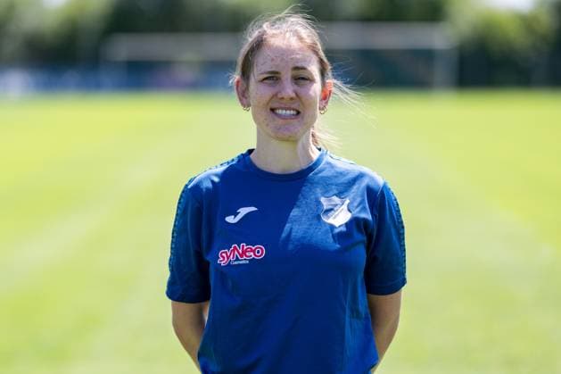 Marcela Wendy Hartwig (Physiotherapeutin, TSG), Einzelbild, Einzelfoto, Aktion, Action, Porträt, Portrait, 29.07.2024, St.Leon-Rot (Deutschland), Fussball, Frauen, TSG 1899 Hoffenheim Porträttermin 2024 25