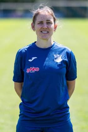 Marcela Wendy Hartwig (Physiotherapeutin, TSG), Einzelbild, Einzelfoto, Aktion, Action, Porträt, Portrait, 29.07.2024, St.Leon-Rot (Deutschland), Fussball, Frauen, TSG 1899 Hoffenheim Porträttermin 2024 25