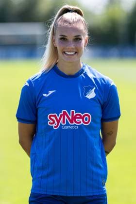 Selina Cerci (TSG, 29), Einzelbild, Einzelfoto, Aktion, Action, Porträt, Portrait, 29.07.2024, St.Leon-Rot (Deutschland), Fussball, Frauen, TSG 1899 Hoffenheim Porträttermin 2024 25