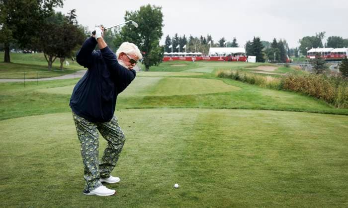 Sport Bilder des Tages August 16, 2024, Calgary, Ab, CANADA: John Daly, of the United States, hits from the ninth tee during the PGA, Golf Herren Tour Champions golf event in Calgary, Alta., Friday, Aug. 16, 2024. John Daly, - ZUMAc35_ 20240816_zaf_c35_086 Copyright: xJeffxMcintoshx
