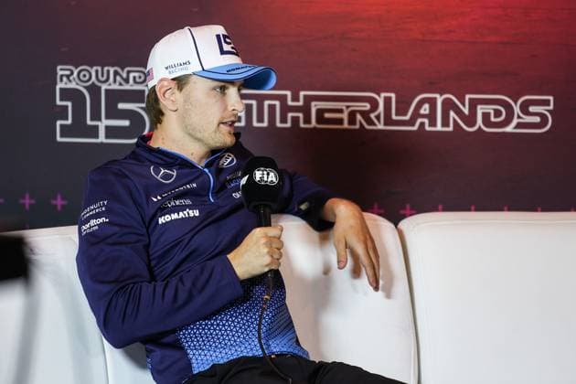 SARGEANT Logan (usa), Williams Racing FW46, portrait press conference, PK, Pressekonferenz during the Formula 1 Heineken Dutch Grand Prix 2024, 15th round of the 2024 Formula One World Championship, WM, Weltmeisterschaft from August 23 to 25, 2024 on the Circuit Zandvoort, in Zandvoort, Netherlands - F1 - DUTCH GRAND PRIX 2024 DPPI Panoramic 240822_R15_OLANDA_DP_XB3_1543