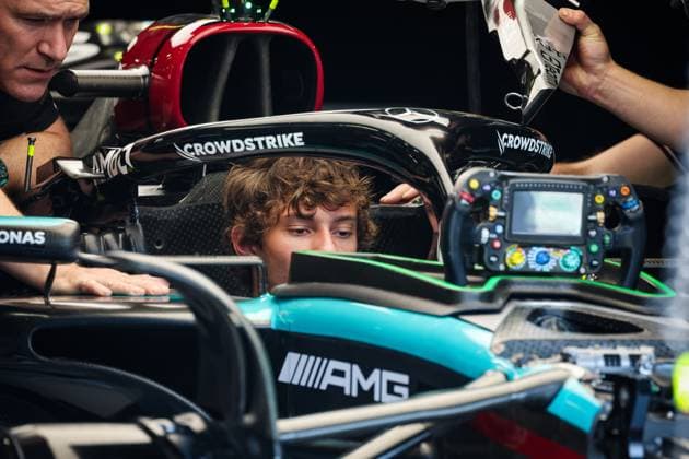 KIMI ANTONELLI Andrea (ita), Junior Driver of Mercedes AMG F1 Team, portrait, during the Formula 1 Pirelli Gran Premio d’Italia 2024, Italian Grand Prix 2024, 16th round of the 2024 Formula One World Championship, WM, Weltmeisterschaft from August 30 to September 1, 2024 on the Autodromo Nazionale Monza, in Monza, Italy - F1 - ITALIAN GRAND PRIX 2024 DPPI Panoramic 240829_R16_ITALIA_DP_FG0O1201