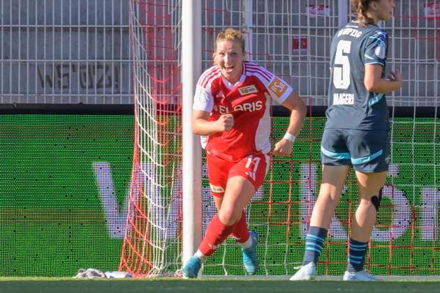 GER, Berlin, Fussball, 1. FC Union Berlin vs Rasenballsport Leipzig - DFB-Pokal, 2. Spieltag, Frauen, Bundesliga, DFB, Spielzeit 2024 2025, Alte Foersterei, Tor zum 1:0 durch Dina Orschmann (Union Berlin 11), Tor, Treffer, Jubel, Torjubel, Freude, Begeisterung, feiert, DFB DFL REGULATIONS PROHIBIT ANY USE OF PHOTOGRAPHS AS IMAGE SEQUENCES AND OR QUASI-VIDEO, 08.09.2024, Copyright: HMBxMedia UwexKoch