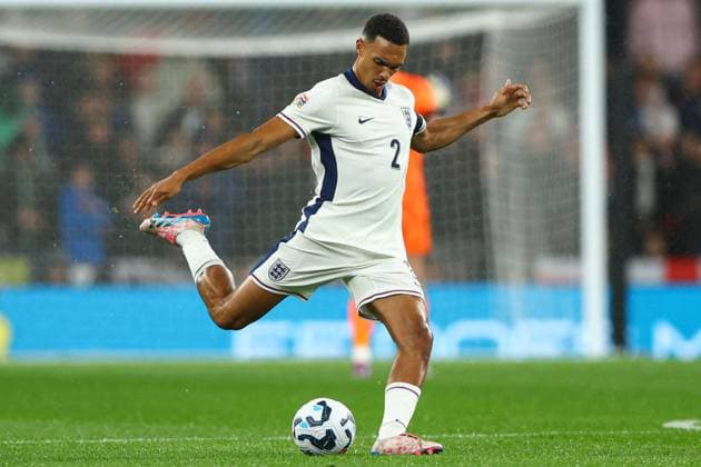 Trent Alexander-Arnold of England in action England v Finland, UEFA Nations League, League B, Group 2, Football, Wembley Stadium, London, UK, 10 Sep 2024 EDITORIAL USE ONLY No use with unauthorised audio, video, data, fixture lists, club league logos or live services. Online in-match use limited to 120 images, no video emulation. No use in betting, games or single club league player publications. Copyright: xKieranxMcManus Shutterstockx 14706825az