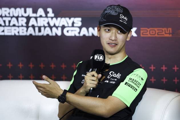 ZHOU Guanyu (chi), Stake F1 Team Kick Sauber C44, portrait press conference, PK, Pressekonferenz during the Formula 1 Azerbaijan Grand Prix 2024, 17th round of the 2024 Formula One World Championship, WM, Weltmeisterschaft from September 13 to 15, 2024 on the Baku City Circuit, in Baku, Azerbaijan - F1 - AZERBAIJAN GRAND PRIX 2024 DPPI Panoramic 240912_R17_AZERBAIJAN_DP_EA029979