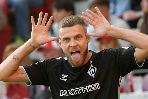 1:0 werder Bremen per foul-Elfmeter, den Marvin Ducksch (7, Werder Bremen) verwandelt, 15.09.2024, Fußball, 1. Bundesliga, 1. FSV Mainz 05 - SV Werder Bremen, 3. Spieltag, Saison 2024 25, MEWA Arena, Mainz, Deutschland, zmdz, ** DFB & DFL regulations prohibit any use of photographs as image sequences and or quasi-video. ** 1. FSV Mainz 05 - SV Werder Bremen
