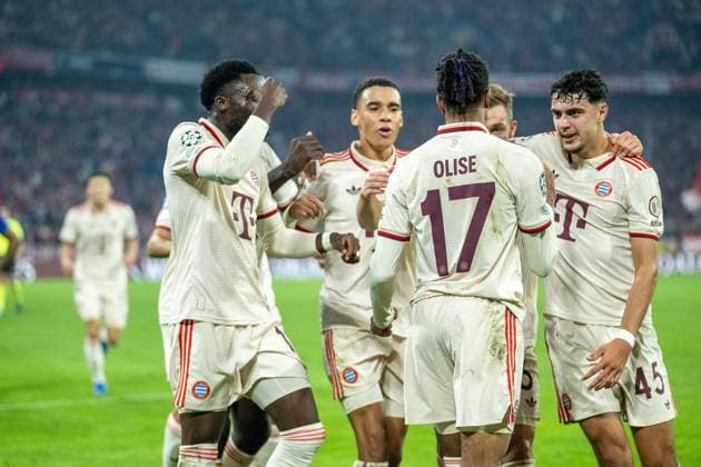 Tor zum 3:0 durch Michael Olise (FC Bayern Muenchen, 17), GER, FC Bayern Muenchen vs. GNK Dinamo Zagreb, Fussball, Champions League, 1. Spieltag, Spielzeit 2024 2025, 17.09.2024, Eibner-Pressefoto Sascha Walther GER, FC Bayern Muenchen vs. GNK Dinamo Zagreb, Fussball, Champions League, 1. Spieltag, Spielzeit 2024 2025, 17.09.2024 Muenchen Copyright: xEibner-Pressefotox EP_EER