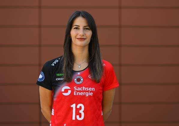 Stamatia Kyparissi, Kopf, Kopffoto, Porträt, Portrait, Porträtfoto, Media-Day in der Handwerkskammer Dresden, Media Day, Fototermin, Fotoshooting, Dresdner SC, Volleyball, 1. Bundesliga Frauen, 1. Liga, DSC, Saison 2024 2025, 18.09.2024,