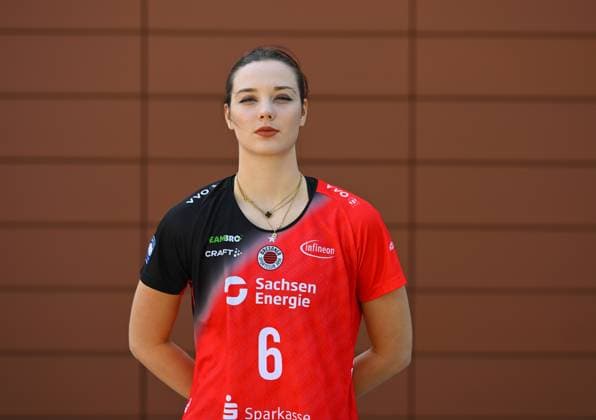 Victoria Demidova, Kopf, Kopffoto, Porträt, Portrait, Porträtfoto, Media-Day in der Handwerkskammer Dresden, Media Day, Fototermin, Fotoshooting, Dresdner SC, Volleyball, 1. Bundesliga Frauen, 1. Liga, DSC, Saison 2024 2025, 18.09.2024,