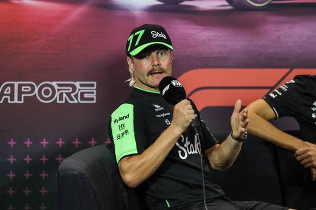 BOTTAS Valtteri (fin), Stake F1 Team Kick Sauber C44, portrait press conference, PK, Pressekonferenz during the Formula 1 Singapore Grand Prix 2024, 18th round of the 2024 Formula One World Championship, WM, Weltmeisterschaft from September 20 to 22, 2024 on the Marina Bay Circuit, in Singapore, Singapore - F1 - SINGAPORE GRAND PRIX 2024 DPPI Panoramic 240919_R18_SINGAPORE_DP_XB3_8393_1
