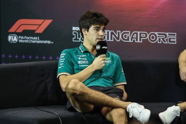 STROLL Lance (can), Aston Martin F1 Team AMR24, portrait press conference, PK, Pressekonferenz during the Formula 1 Singapore Grand Prix 2024, 18th round of the 2024 Formula One World Championship, WM, Weltmeisterschaft from September 20 to 22, 2024 on the Marina Bay Circuit, in Singapore, Singapore - F1 - SINGAPORE GRAND PRIX 2024 DPPI Panoramic 240919_R18_SINGAPORE_DP_XB3_8525