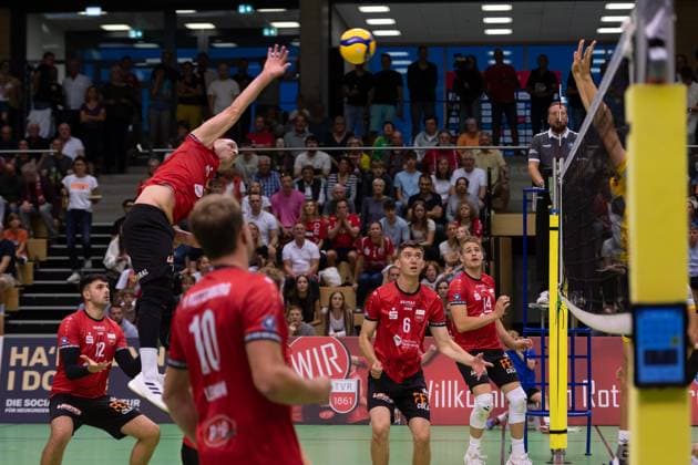 Moritz Rauber (TV Rottenburg, 02) GER, TV Rottenburg vs TSV Grafing, Volleyball, Herren, 2. Bundesliga, Saison 24 25, 21.09.2024, GER, TV Rottenburg vs TSV Grafing, Volleyball, Herren, 2. Bundesliga, Saison 24 25, 21.09.2024 Rottenburg Copyright: xEibner-Pressefoto WolfgangxFrankx EP_WFK