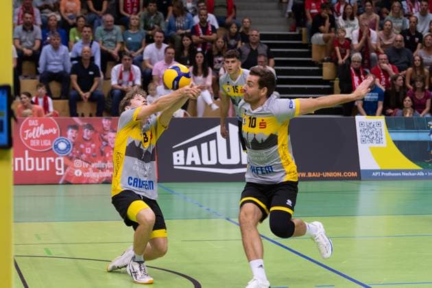 Simon Miller (TSV Grafing, 18) GER, TV Rottenburg vs TSV Grafing, Volleyball, Herren, 2. Bundesliga, Saison 24 25, 21.09.2024, GER, TV Rottenburg vs TSV Grafing, Volleyball, Herren, 2. Bundesliga, Saison 24 25, 21.09.2024 Rottenburg Copyright: xEibner-Pressefoto WolfgangxFrankx EP_WFK