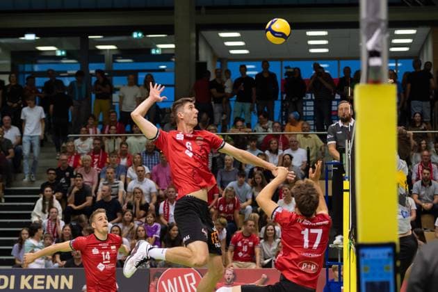 Maik Traumann (TV Rottenburg, 06) GER, TV Rottenburg vs TSV Grafing, Volleyball, Herren, 2. Bundesliga, Saison 24 25, 21.09.2024, GER, TV Rottenburg vs TSV Grafing, Volleyball, Herren, 2. Bundesliga, Saison 24 25, 21.09.2024 Rottenburg Copyright: xEibner-Pressefoto WolfgangxFrankx EP_WFK