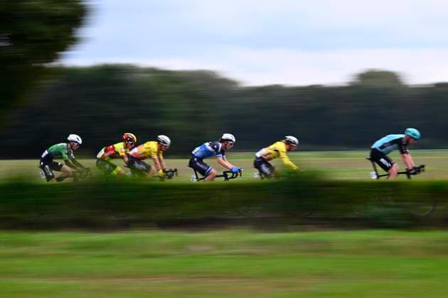 OMLOOP VAN HET HOUTLAND 2024 LICHTERVELDE, BELGIUM - SEPTEMBER 25 : EISING Tijmen, LAMBRECHT Michiel, ZABELINSKIY Bogdan, MARCHAND Gianni, VANDENBULCKE Alex, LEWIS Adam, KROONEN Max pictured during the Omloop van het Houtland 2024 Cycling race with start in Eernegem and finish in Lichtervelde (195,3km). On September 25, 2024 in Lichtervelde, Belgium, 25 09 2024 Lichtervelde Belgium Copyright: xGvgx