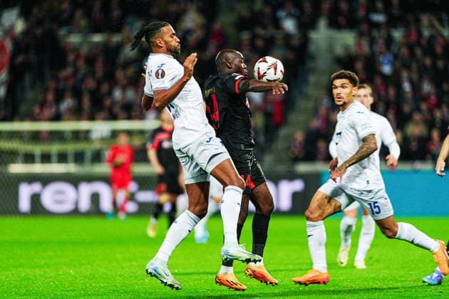 Kevin Akpoguma (TSG 1899 Hoffenheim, 25), Edward Chilufya (FC Midtjylland, 14) DEN, FC Midtjylland vs. TSG 1899 Hoffenheim, Fussball, UEFA Europa League, Spieltag 1, Spielzeit 2024 25, 25.09.2024 DEN, FC Midtjylland vs. TSG 1899 Hoffenheim, Fussball, UEFA Europa League, Spieltag 1, Spielzeit 2024 25, 25.09.2024 Herning Copyright: xEibner-Pressefoto MarcelxvonxFehrnx EP_MFN