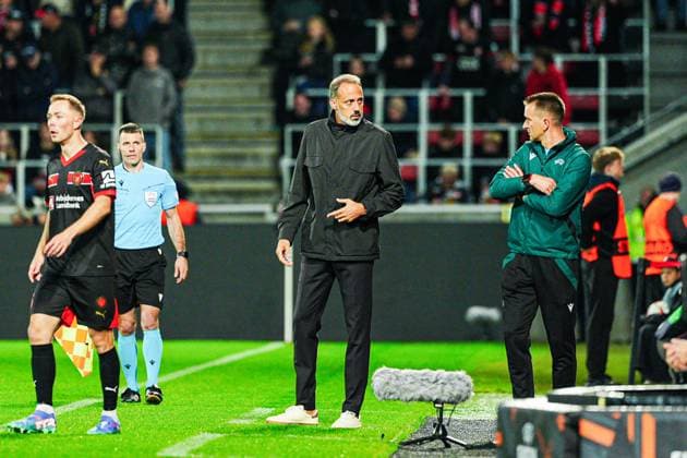 Pellegrino Matarazzo (TSG 1899 Hoffenheim, Trainer) DEN, FC Midtjylland vs. TSG 1899 Hoffenheim, Fussball, UEFA Europa League, Spieltag 1, Spielzeit 2024 25, 25.09.2024 DEN, FC Midtjylland vs. TSG 1899 Hoffenheim, Fussball, UEFA Europa League, Spieltag 1, Spielzeit 2024 25, 25.09.2024 Herning Copyright: xEibner-Pressefoto MarcelxvonxFehrnx EP_MFN