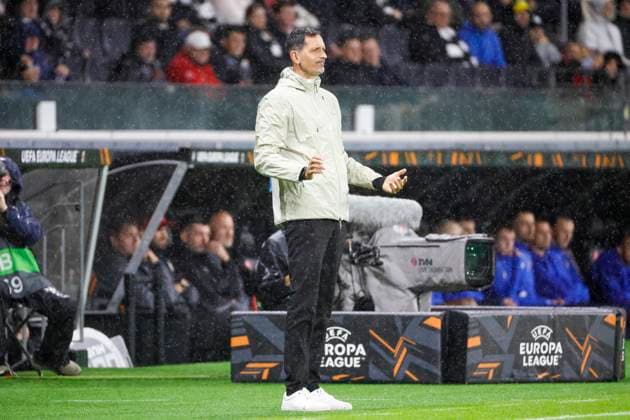 Dino Toppmöller, Toppmoller (Eintracht Frankfurt, Trainer) , Fussball, UEFA Europa League, Matchday 1, 2024 2025, Eintracht Frankfurt vs. FC Viktoria Pilsen, 26.09.2024, Frankfurt Stadion, Frankfurt am Main, Deutschland Frankfurt am Main Frankfurt Stadion Hessen Deutschland Copyright: xGrantxHubbsx