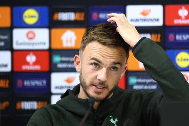 James Maddison of Tottenham Hotspur Tottenham Hotspur Training and press conference, PK, Pressekonferenz UEFA Europa League, Group Stage, Football, Groupama Arena, Budapest, Hungary, 02 Oct 2024 EDITORIAL USE ONLY No use with unauthorised audio, video, data, fixture lists, club league logos or live services. Online in-match use limited to 120 images, no video emulation. No use in betting, games or single club league player publications. Copyright: xMichaelxZemanek Shutterstockx 14752478j