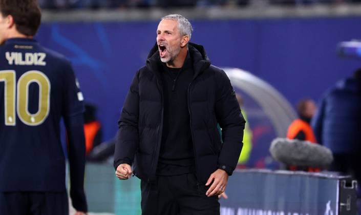RB Leipzig - Juventus Turin Champions League Leipzig, 02.10.2024, Red Bull Arena, Fußball, UEFA Champions League, 2. Spieltag , RB Leipzig vs. Juventus Turin , Im Bild: Trainer Marco Rose, RB Leipzig. , Nur zur redaktionellen Nutzung. Only editorial use. , UEFA regulations prohibit any use of photographs as image sequences and or quasi-video. ,
