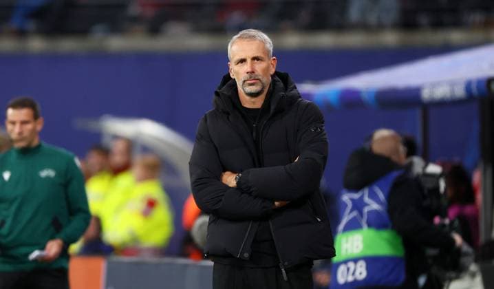 RB Leipzig - Juventus Turin Champions League Leipzig, 02.10.2024, Red Bull Arena, Fußball, UEFA Champions League, 2. Spieltag , RB Leipzig vs. Juventus Turin , Im Bild: Trainer Marco Rose, RB Leipzig. , Nur zur redaktionellen Nutzung. Only editorial use. , UEFA regulations prohibit any use of photographs as image sequences and or quasi-video. ,