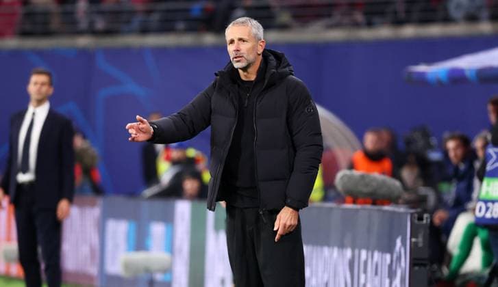 RB Leipzig - Juventus Turin Champions League Leipzig, 02.10.2024, Red Bull Arena, Fußball, UEFA Champions League, 2. Spieltag , RB Leipzig vs. Juventus Turin , Im Bild: Trainer Marco Rose, RB Leipzig. , Nur zur redaktionellen Nutzung. Only editorial use. , UEFA regulations prohibit any use of photographs as image sequences and or quasi-video. ,