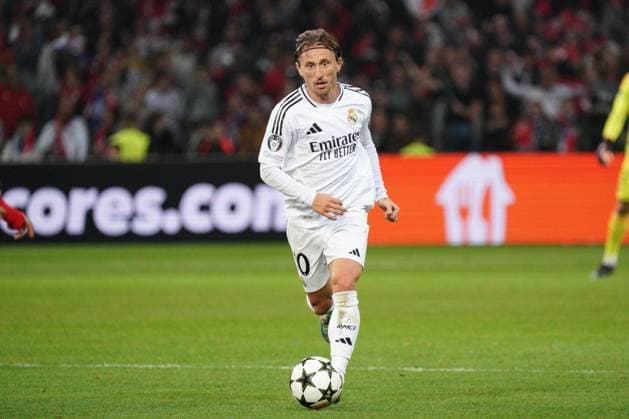 Luka Modric of Real Madrid Lille v Real Madrid, UEFA Champions League, Group Stage, Football, Pierre Mauroy Stadium, Lille, France, 02 Oct 2024 EDITORIAL USE ONLY No use with unauthorised audio, video, data, fixture lists, club league logos or live services. Online in-match use limited to 120 images, no video emulation. No use in betting, games or single club league player publications. Copyright: xDavexWinter Shutterstockx 14750773ll