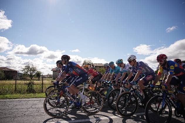 The pack rides during the 108th edition of the Gran Piemonte 2024 a 182 km one day race from Valdengo to Borgomanero on October 10, 2024, Italy. Copyright: xMarcoxAlpozzi LaPressex