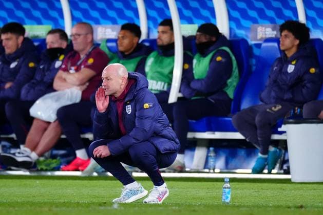 England Interim Head Coach Lee Carsley Finland v England, UEFA Nations League, League B, Group 2, Football, Helsinki Olympic Stadium, Helsinki, Finland, 13 Oct 2024 EDITORIAL USE ONLY No use with unauthorised audio, video, data, fixture lists, club league logos or live services. Online in-match use limited to 120 images, no video emulation. No use in betting, games or single club league player publications. Copyright: xJavierxGarcia Shutterstockx 14776794dc