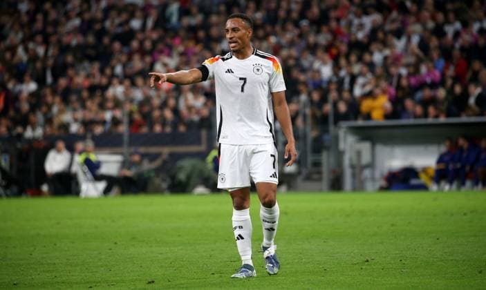 BAU 14.10..2024 München Fußball Länderspiel Deutschland vs. Niederlande, Jamie Leweling (GER)