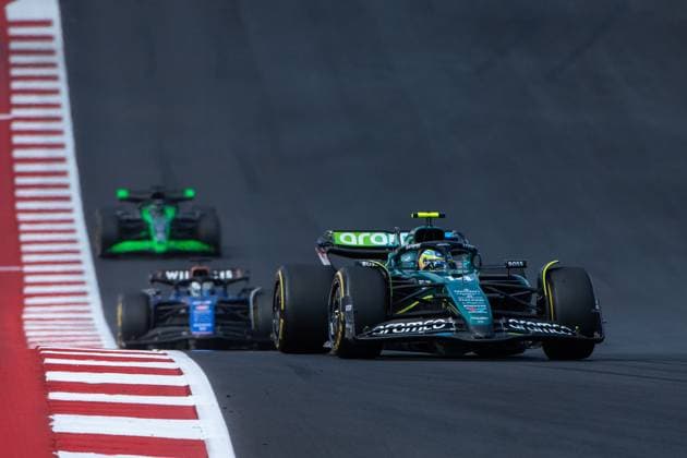 Fernando Alonso (Aston Martin Aramco Formula One Team, Spanien, 14) im Aston Martin AMR24, USA, Formel 1 Weltmeisterschaft, Pirelli Grand Prix der Vereinigten Staaten von Amerika, Circuit of the Americas Austin, Sprint Rennen, 19.10.2024 USA, Formel 1 Weltmeisterschaft, Pirelli Grand Prix der Vereinigten Staaten von Amerika, Circuit of the Americas Austin, Sprint Rennen, 19.10.2024 Austin Copyright: xEibner-Pressefoto Memmlerx EP_MMR