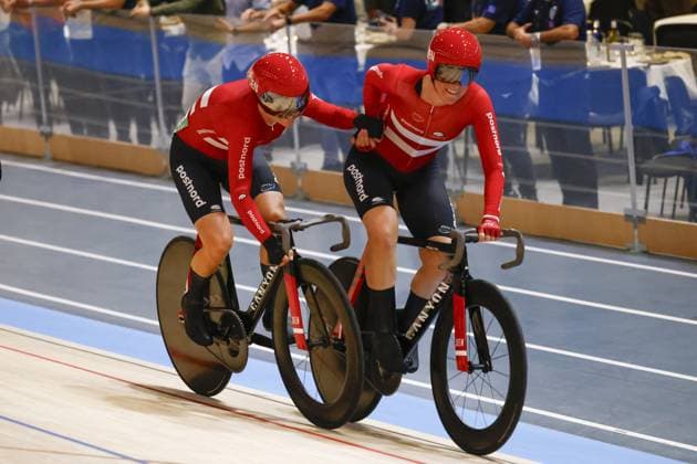 CICLISMO - Ciclismo su Pista - Tissot 2024 Track World Championships Tissot Track cycling, Rad, Radsport, Bahnrad, Bahn World Championship, WM, Weltmeisterschaft - Ballerup, Copenaghen, Womenâ??s Madison Final - Dideriksen Amalie, Leth Julie, Denmark during Tissot 2024 Track World Championships, Track cycling race in Copenhagen, Denmark, October 19 2024 Copenhagen Denmark Copyright: xIPAxSport ABACAx