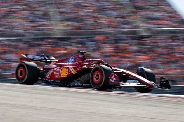 Charles Leclerc (Scuderia Ferrari HP, Monaco, 16) im Ferrari SF-24, USA, Formel 1 Weltmeisterschaft, Pirelli Grand Prix der Vereinigten Staaten von Amerika, Circuit of the Americas Austin, Rennen, 20.10.2024 USA, Formel 1 Weltmeisterschaft, Pirelli Grand Prix der Vereinigten Staaten von Amerika, Circuit of the Americas Austin, Rennen, 20.10.2024 Austin Copyright: xEibner-Pressefoto Memmlerx EP_MMR