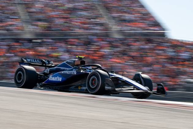 Franco Colapinto (Williams Racing, Argentinien, 43) im Williams FW46, USA, Formel 1 Weltmeisterschaft, Pirelli Grand Prix der Vereinigten Staaten von Amerika, Circuit of the Americas Austin, Rennen, 20.10.2024 USA, Formel 1 Weltmeisterschaft, Pirelli Grand Prix der Vereinigten Staaten von Amerika, Circuit of the Americas Austin, Rennen, 20.10.2024 Austin Copyright: xEibner-Pressefoto Memmlerx EP_MMR
