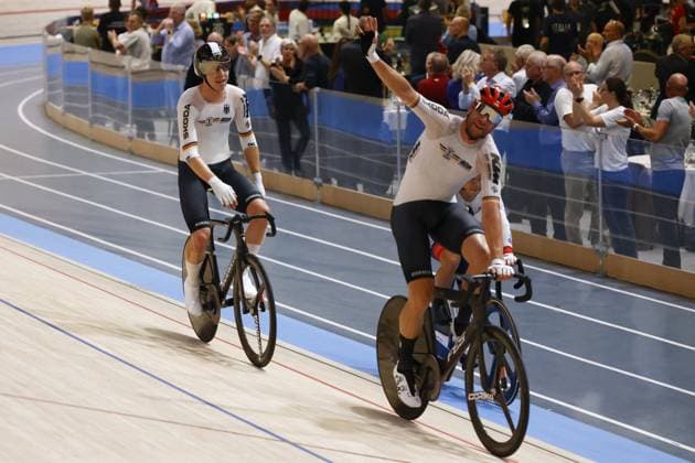 CICLISMO - Ciclismo su Pista - Tissot 2024 Track World Championships Tissot Track cycling, Rad, Radsport, Bahnrad, Bahn World Championship, WM, Weltmeisterschaft - Ballerup, Copenaghen, Den- 20 - 10-2024 - Men s Madison - Kluge Roger, Teutenberg Tim Tom during Tissot 2024 Track World Championships, Track cycling race in Copenhagen, Denmark, October 20 2024 Copenhagen Denmark Copyright: xIPAxSport ABACAx